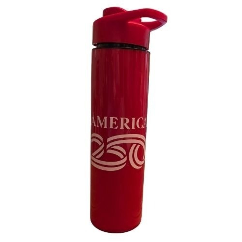 America 250 Red Commemorative Water Bottle Flip Top Lid Carry Loop 10.5 inch
